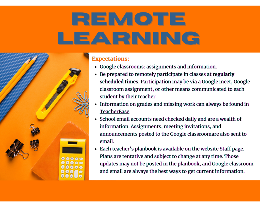 Remote Learning Reminders