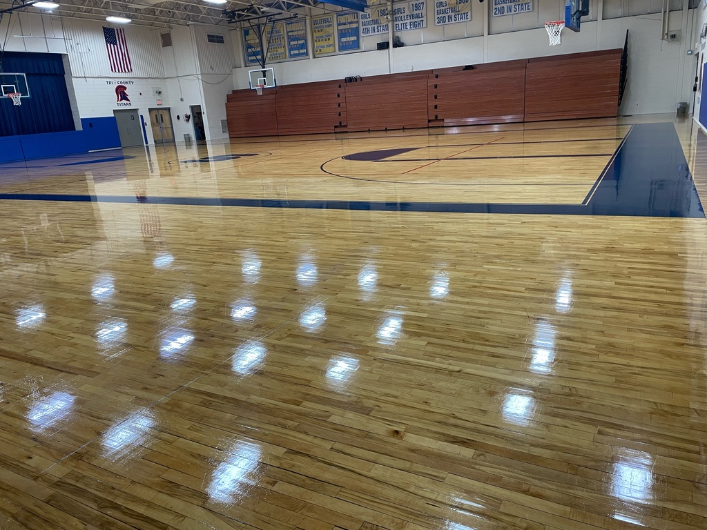Shiny gym floor